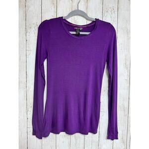 I Love DEX Brights Women’s Long Sleeve Top Purple Size M Rayon Spandex Stretch